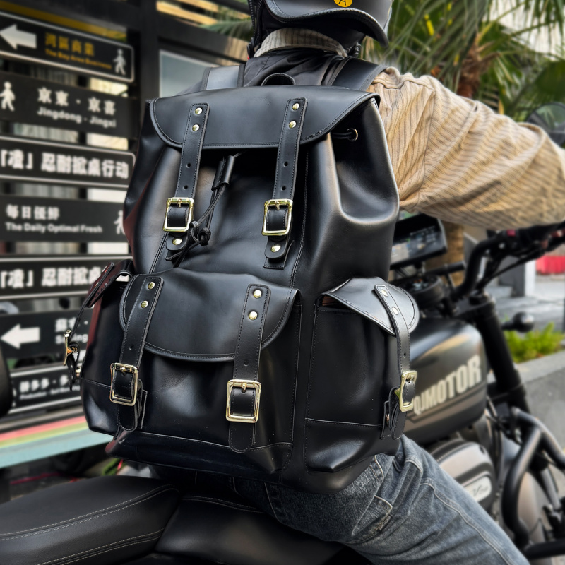 Leather Backpack Vintage - 新着革バックパック高級男性本物の牛革トラベルバッグ男性ヴィンテージバックパック 17 インチラップトップスクールバッグデイパック