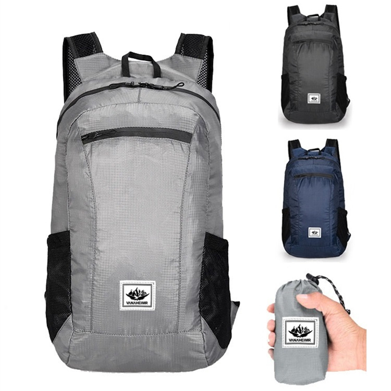 Foldable Backpack Small - 屋外ハイキングバッグ20l軽量ポータブルバックパック折りたたみ防水折りたたみ式超軽量軽量男性男性用旅行ハイキング