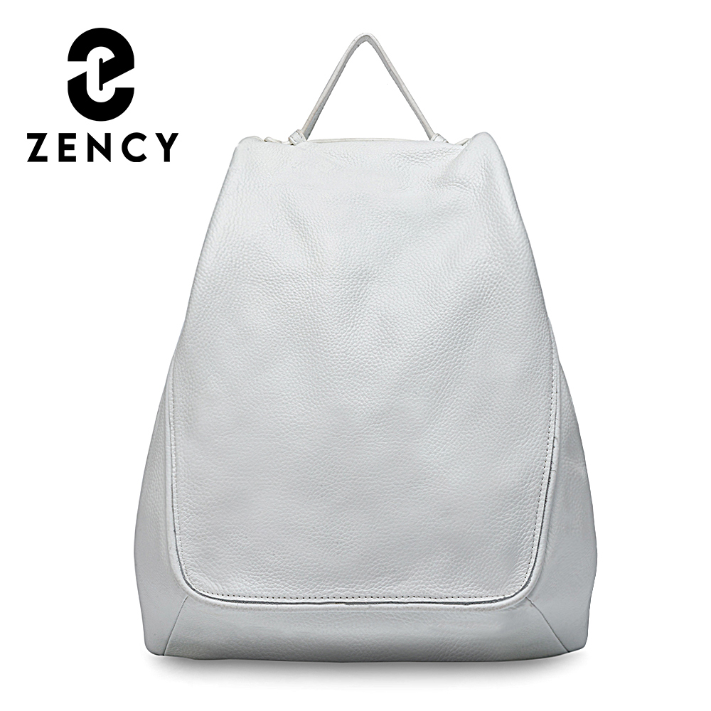 Travel Backpack Anti Theft - Zency 女性 100% 本革盗難防止バックパック大容量バッグ旅行通勤シンプルなレディース ShouldeSatchel ナップザック