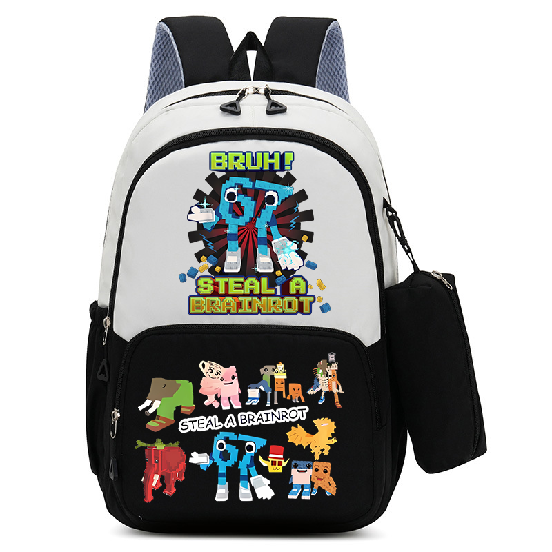 Hydration Pack Outdoor - 2 個 Steal A Brainrot スクールバッグ大容量撥水バックパック高品質