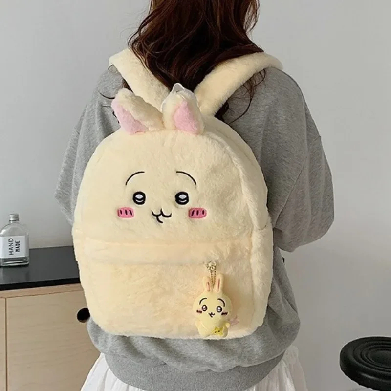 School Backpack Teen - ちいかわバックパック 可愛いアニメ ちぃ ハチワレ ウサギ 3D耳
