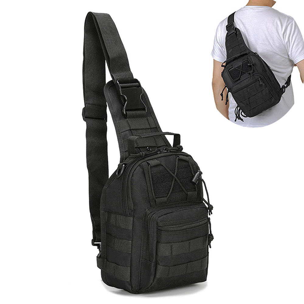 Sling Backpack Shoulder - 男性クロスボディスリングバックパックショルダーチェストバッグ旅行アウトドアスポーツクライム戦術軍事ナイロン男性サイドメッセンジャーバッグ