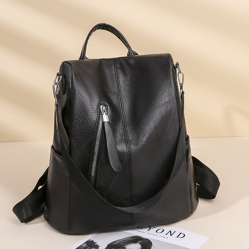 Travel Backpack Anti Theft - ヨーロッパとアメリカの新しいファッションレディースバックパック、盗難防止ファッションPUソフトレザー屋外旅行用バックパック。