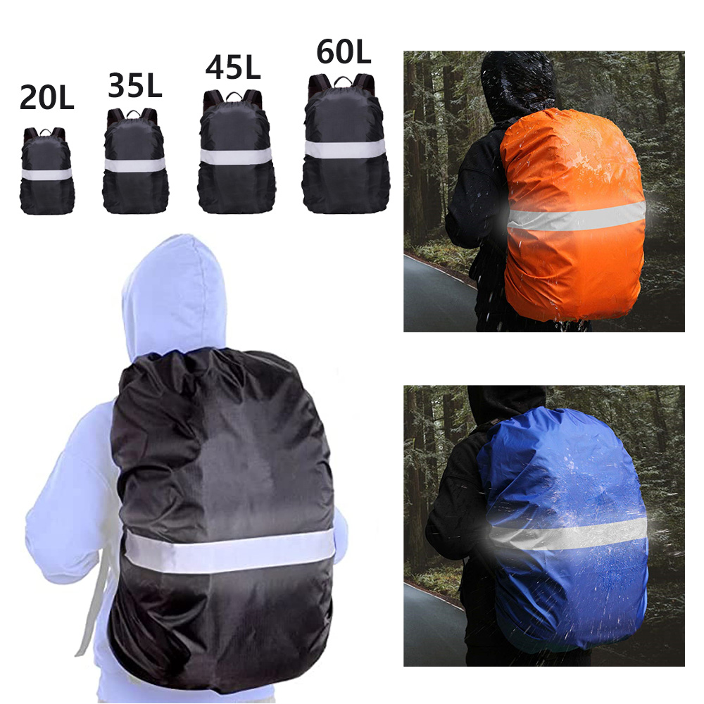 Rain Cover Backpack - 防水バックパックレインカバー反射ストラップ付き 15L-65L リュックサックカバーアップグレードされたクロスバックルハイキングキャンプサイクリング