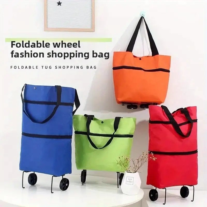 Foldable Backpack Small - 折りたたみ式ポータブルショッピングカート（ホイール付き） | 軽量バックパック型家庭用ハンドカート