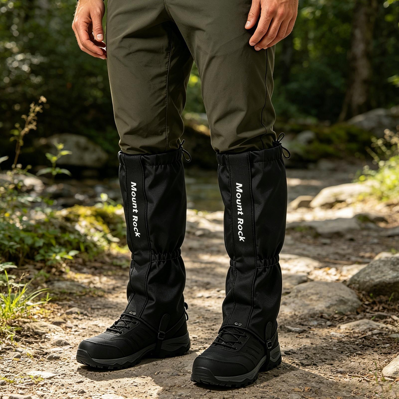 Hiking Backpack Waterproof - 1 ペア防水通気性ハイキングレッグゲートル軽量スノーブーツレッグラップトレッキング登山スノーシューリングバックパック用