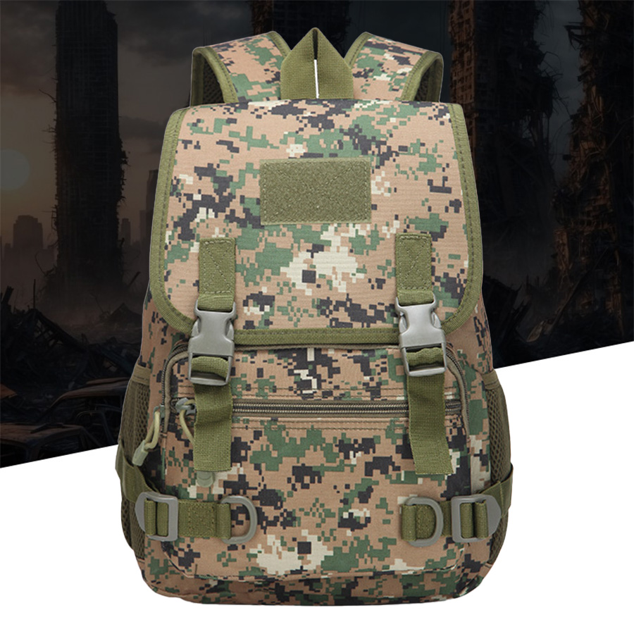 Rucksack Military Style - 学校用ミリタリートレーニングバックパック、本物のカモフラージュ用品、アウトドアキャンプ用、cs
