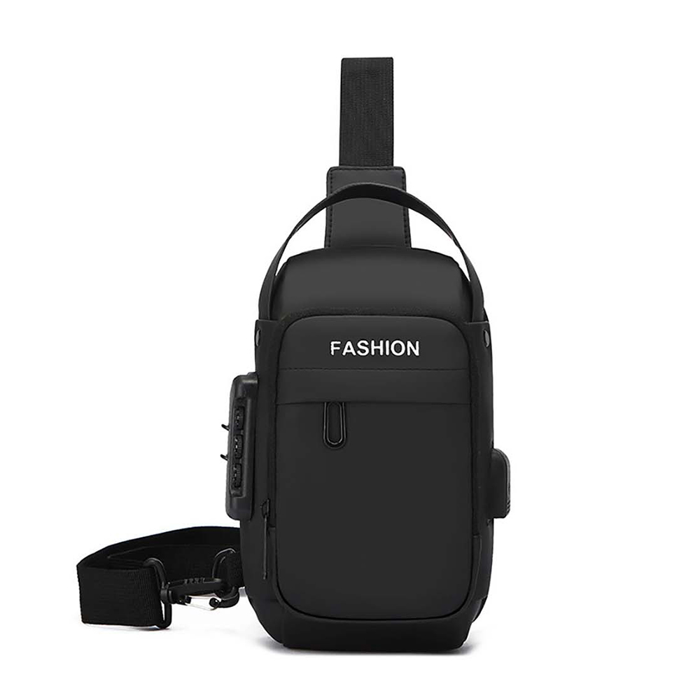 男性用クロスボディバッグ、USB充電ポートと盗難防止パスワー - Sling Backpack Shoulder のレビューと価格