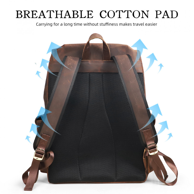 新着革バックパック高級男性本物の牛革トラベルバッグ男性ヴィン - Leather Backpack Vintage のレビューと価格