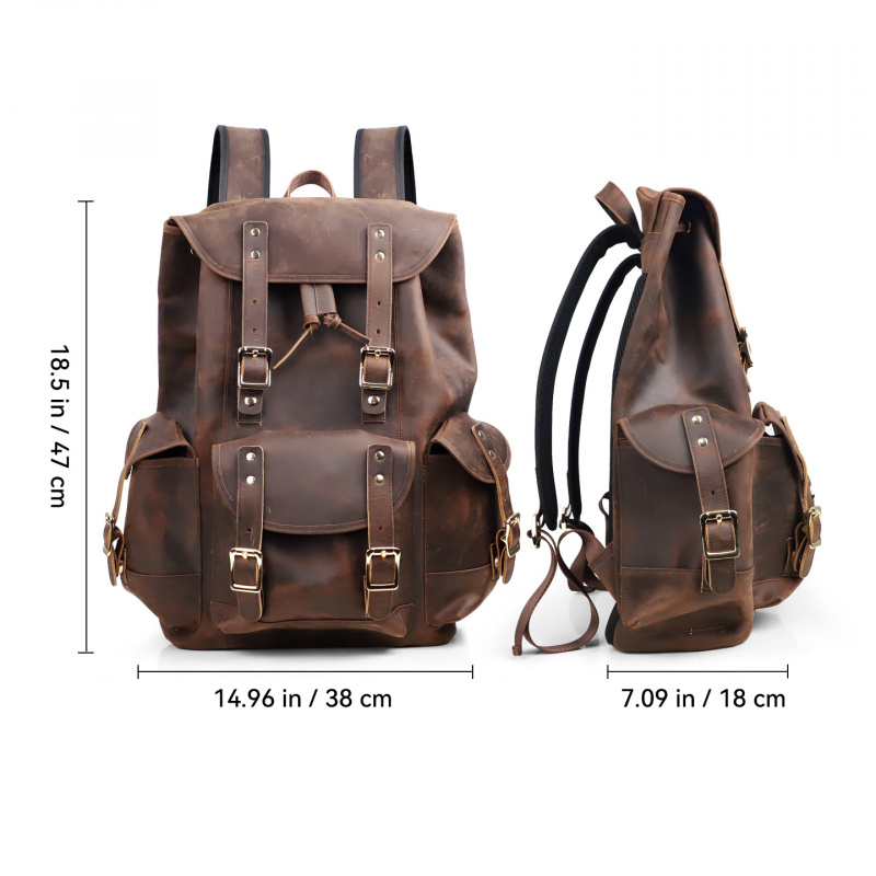 新着革バックパック高級男性本物の牛革トラベルバッグ男性ヴィン - Leather Backpack Vintage のレビューと価格