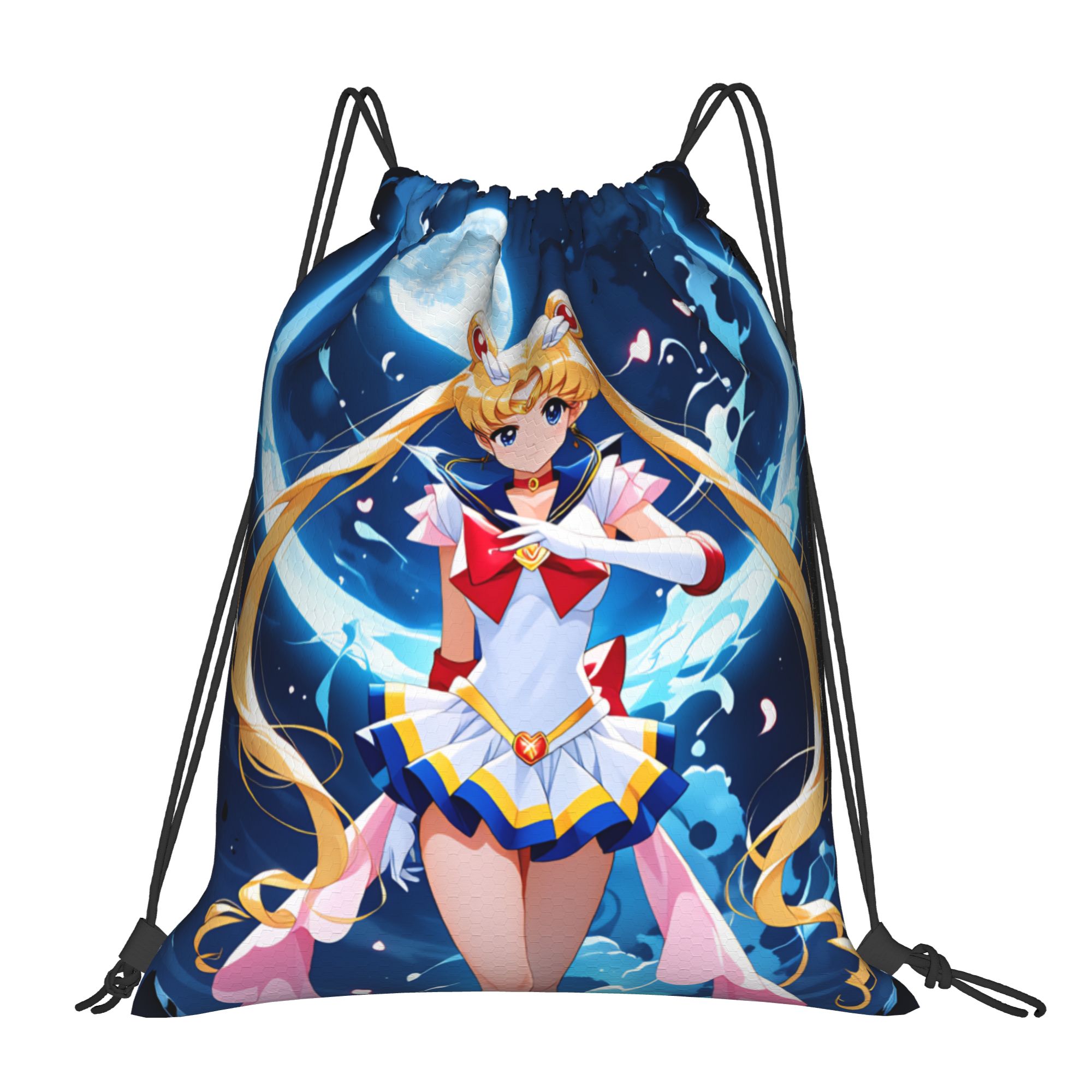 カスタム S-セーラームーンズ巾着バッグ女性男性軽量ウサギプ - Drawstring Gym Bag のレビューと価格