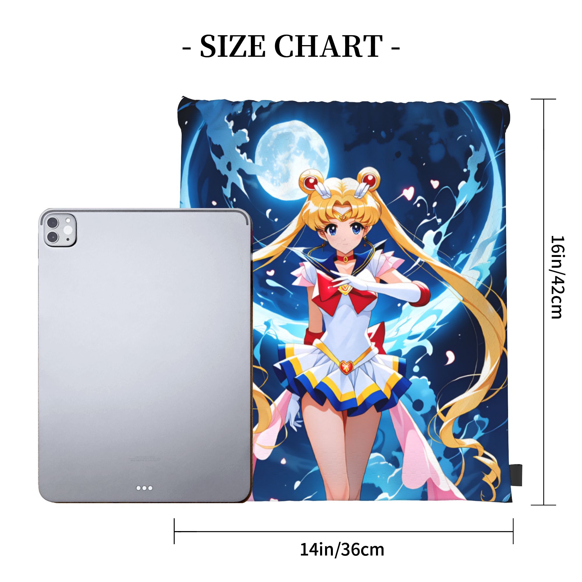 カスタム S-セーラームーンズ巾着バッグ女性男性軽量ウサギプ - Drawstring Gym Bag のレビューと価格