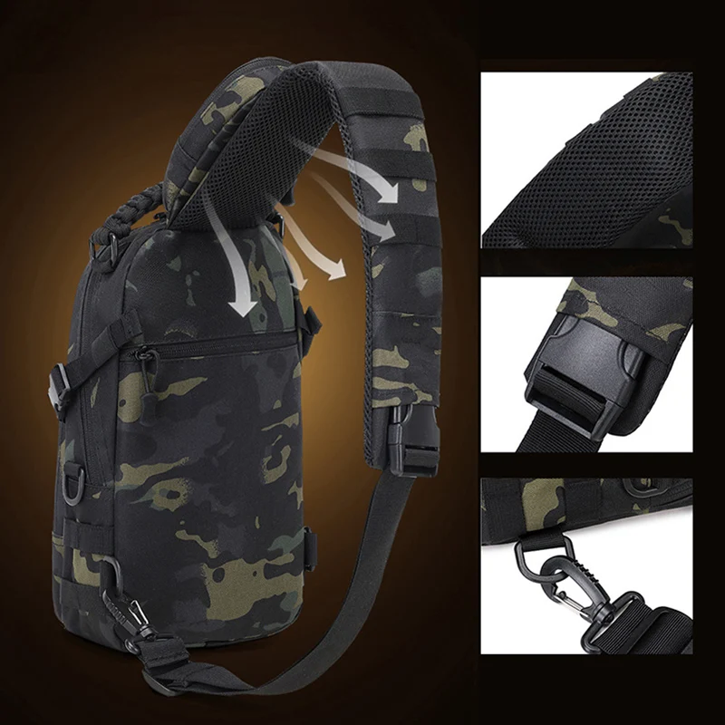 メンズウエストバッグスポーツショルダーアウトドアファニーパッ - Sling Backpack Shoulder のレビューと価格
