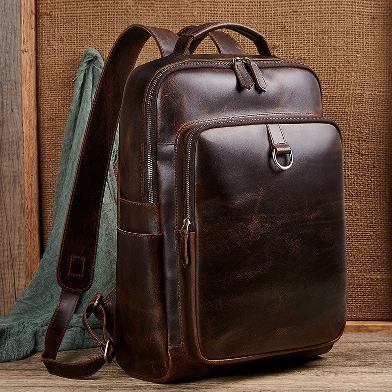 メンズ トップグレイン ワックスドレザー ラップトップ バッ - Leather Backpack Vintage のレビューと価格