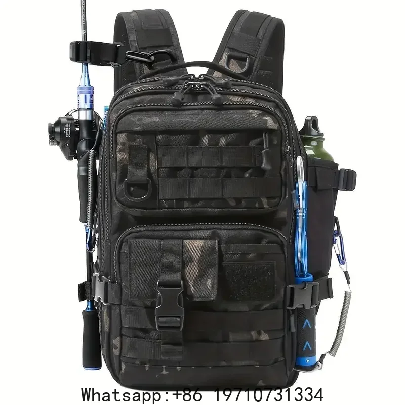 1000D防水バックパックタックル収納バッグ、ダブルショルダ - Sling Backpack Shoulder のレビューと価格