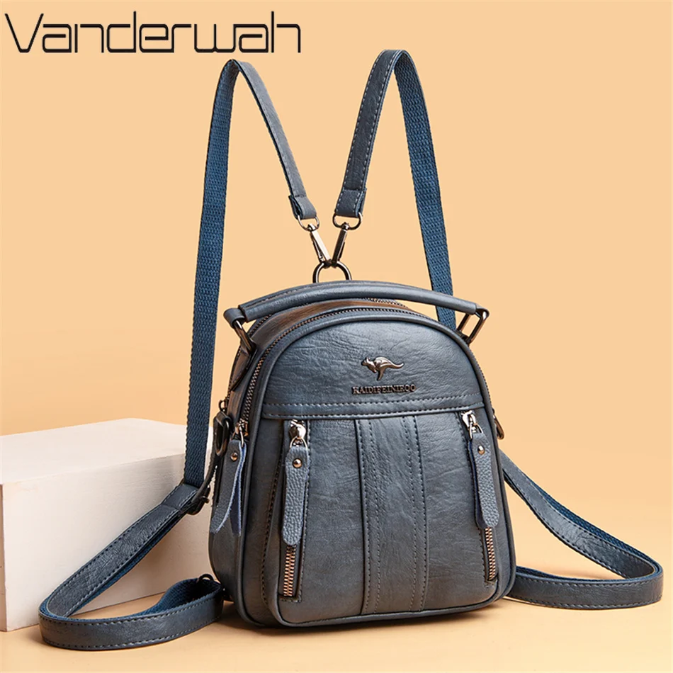 女性用4 in 1レザーバックパック,多機能ショルダーバッグ - Mini Backpack Purse のレビューと価格