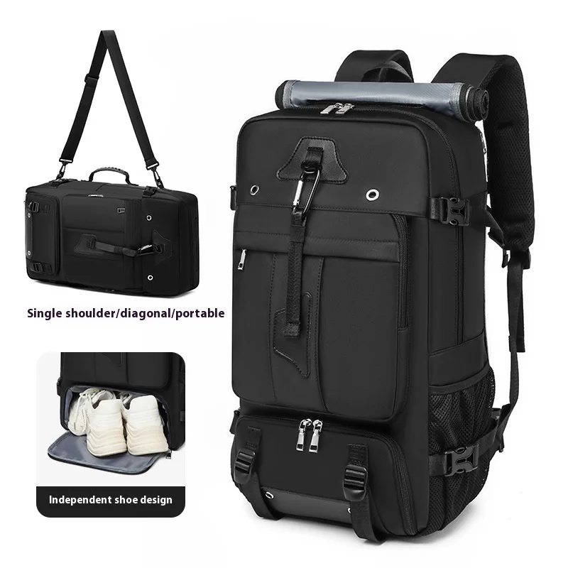 55L拡張可能なトラベルバックパック、独立したシューズポケッ - Laptop Backpack 15.6 のレビューと価格