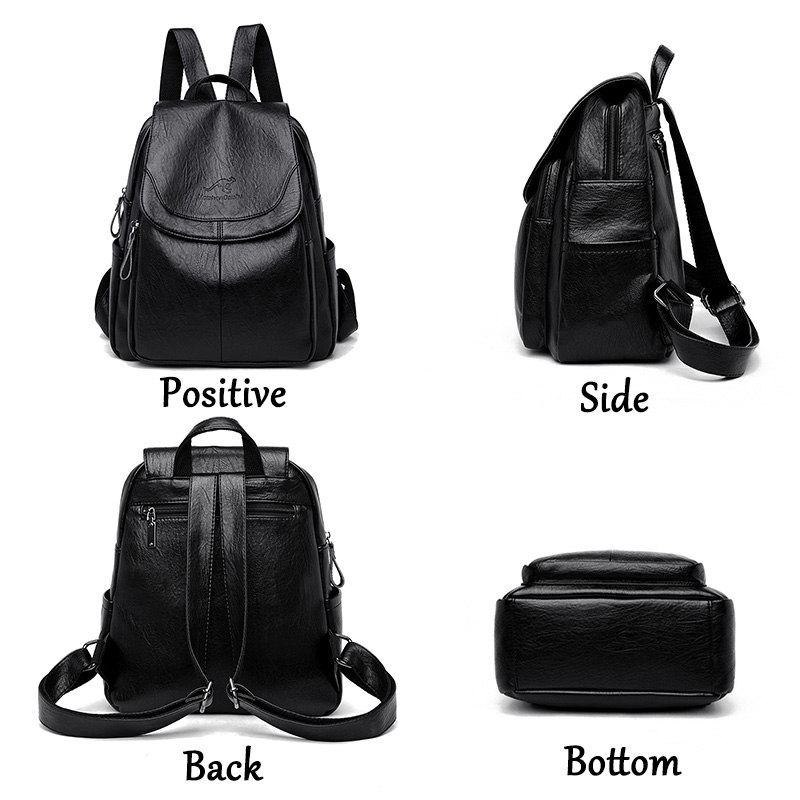9 色の女性ソフトレザーバックパックヴィンテージ女性ショルダ - Leather Backpack Vintage のレビューと価格