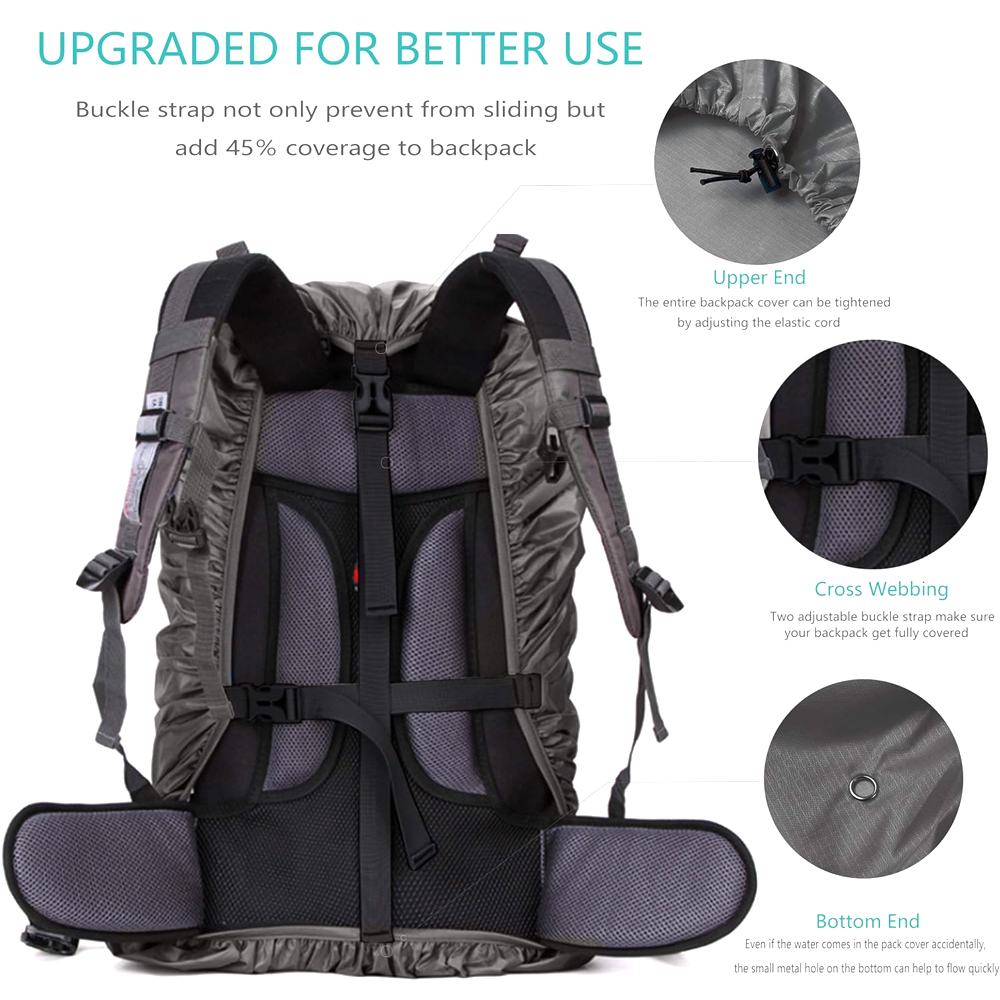 防水バックパックレインカバー、反射ストラップ付き、バックパッ - Rain Cover Backpack のレビューと価格