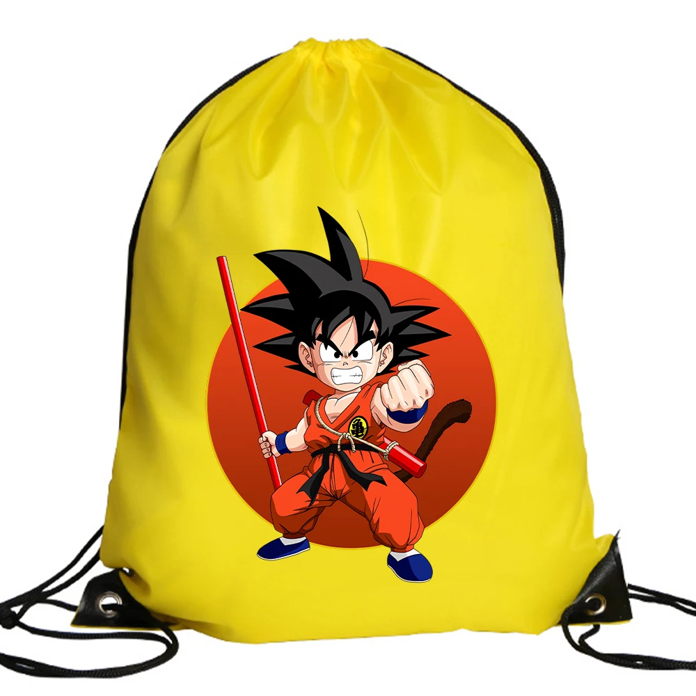 ドラゴンズボールポリエステル巾着バッグ孫悟空ジムスポーツバッ - Drawstring Gym Bag のレビューと価格