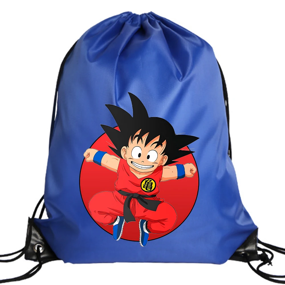 ドラゴンズボールポリエステル巾着バッグ孫悟空ジムスポーツバッ - Drawstring Gym Bag のレビューと価格