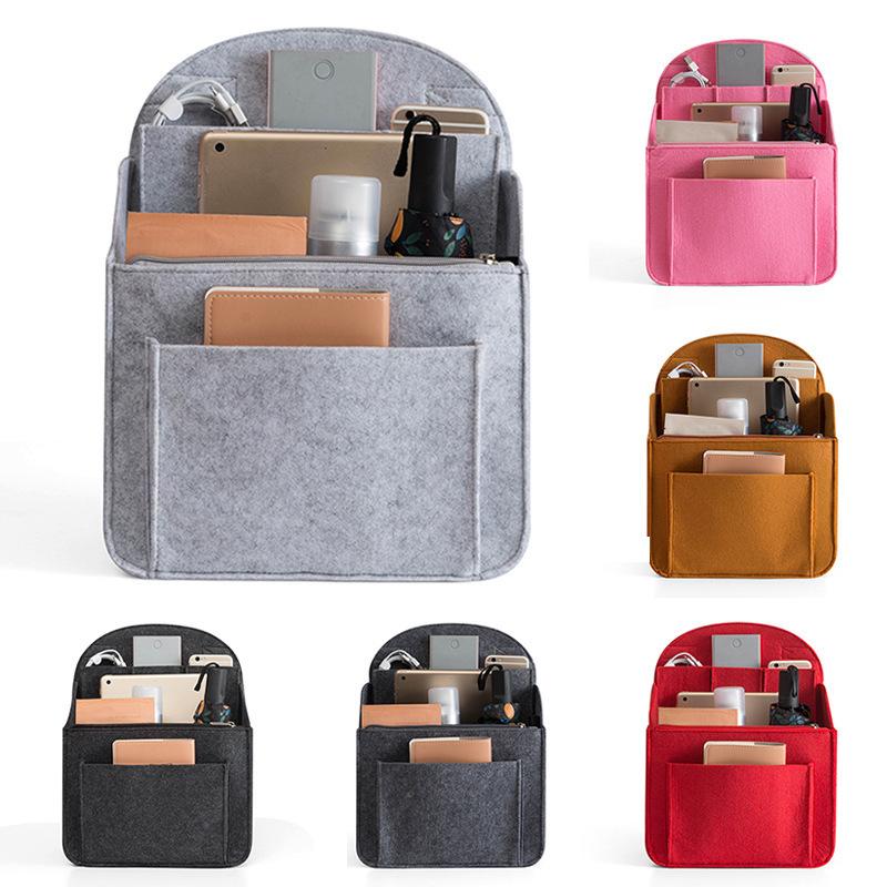 ポータブルバックパックフェルトインサート小型バッグ化粧品バッ - Backpack Insert Organizer のレビューと価格