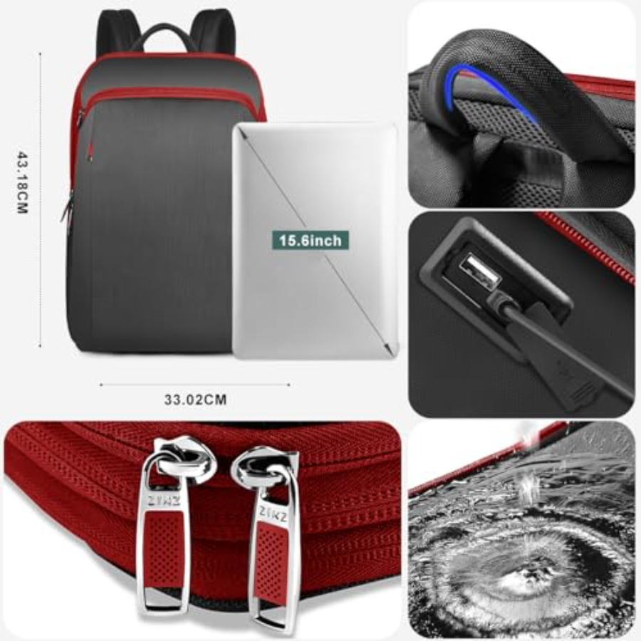 スリムで拡張可能な 15 15.6 16 インチのラップトッ - Travel Backpack Anti Theft のレビューと価格