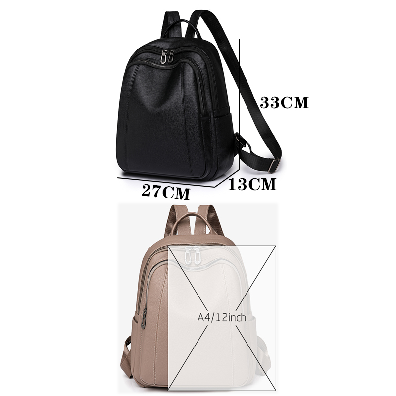 高品質の革のバックパック女性の大容量バックパック財布女性ヴィ - Leather Backpack Vintage のレビューと価格