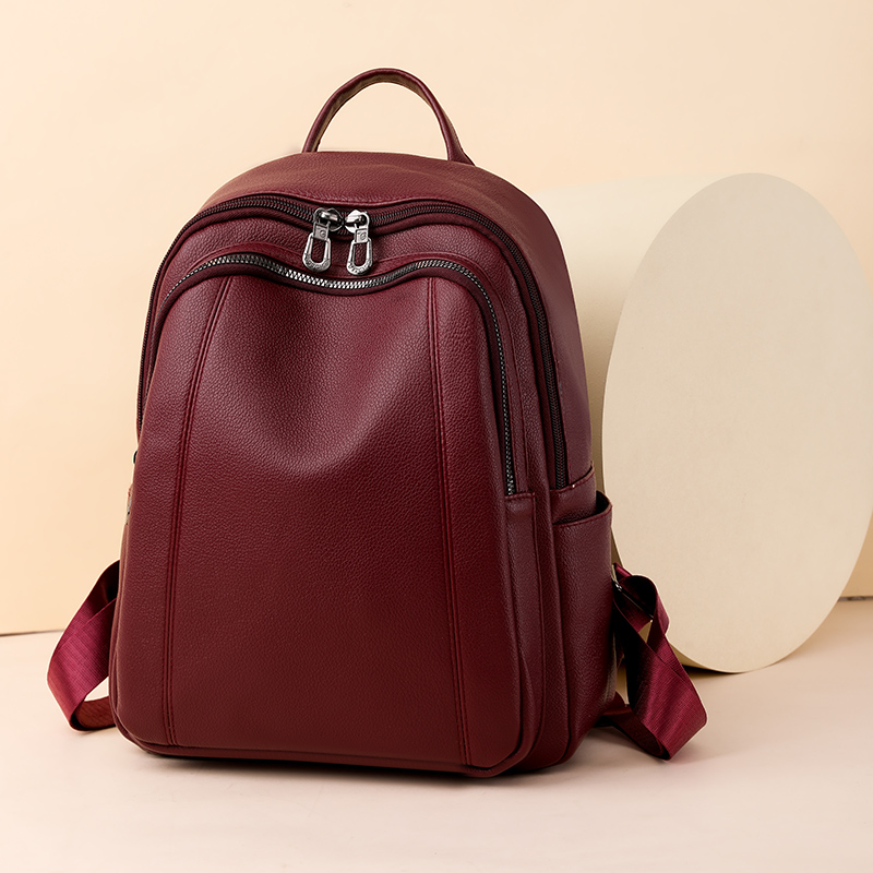 高品質の革のバックパック女性の大容量バックパック財布女性ヴィ - Leather Backpack Vintage のレビューと価格