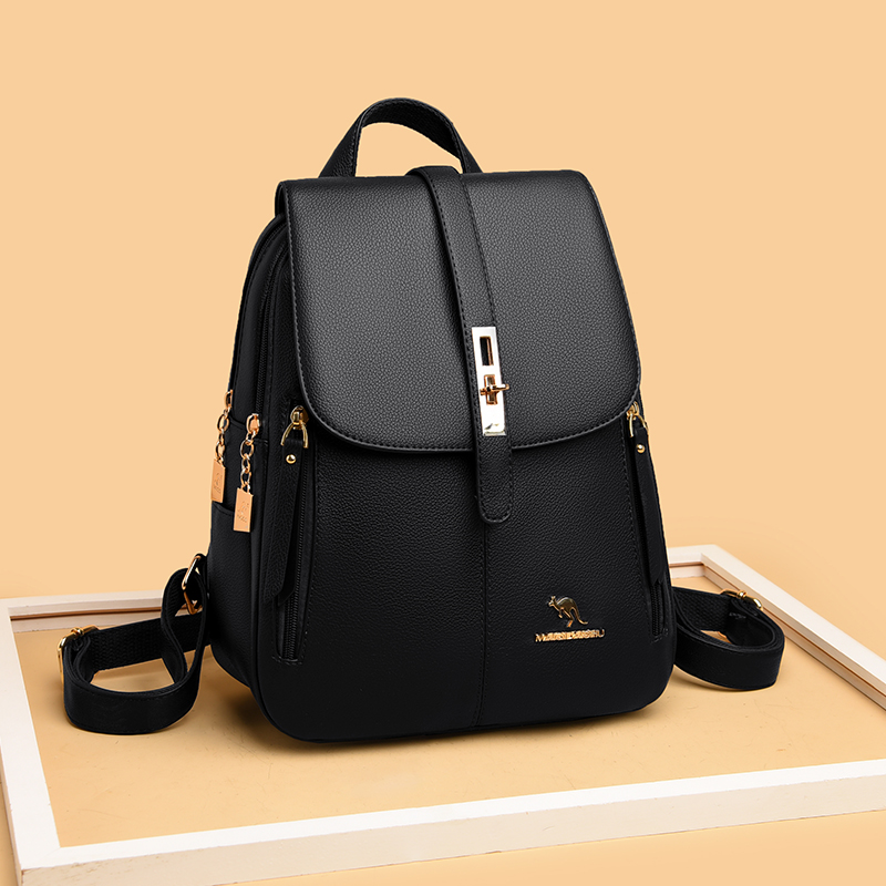 女の子のための高級レザーバックパック,カジュアルなデイパック - Leather Backpack Vintage のレビューと価格