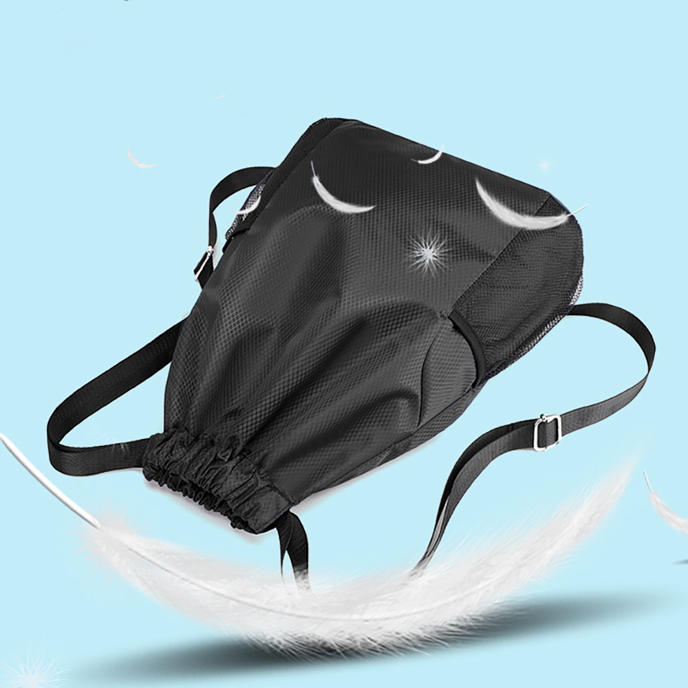 黒の巾着バッグ、ジム用バックパック、防水オックスフォード生地 - Drawstring Gym Bag のレビューと価格