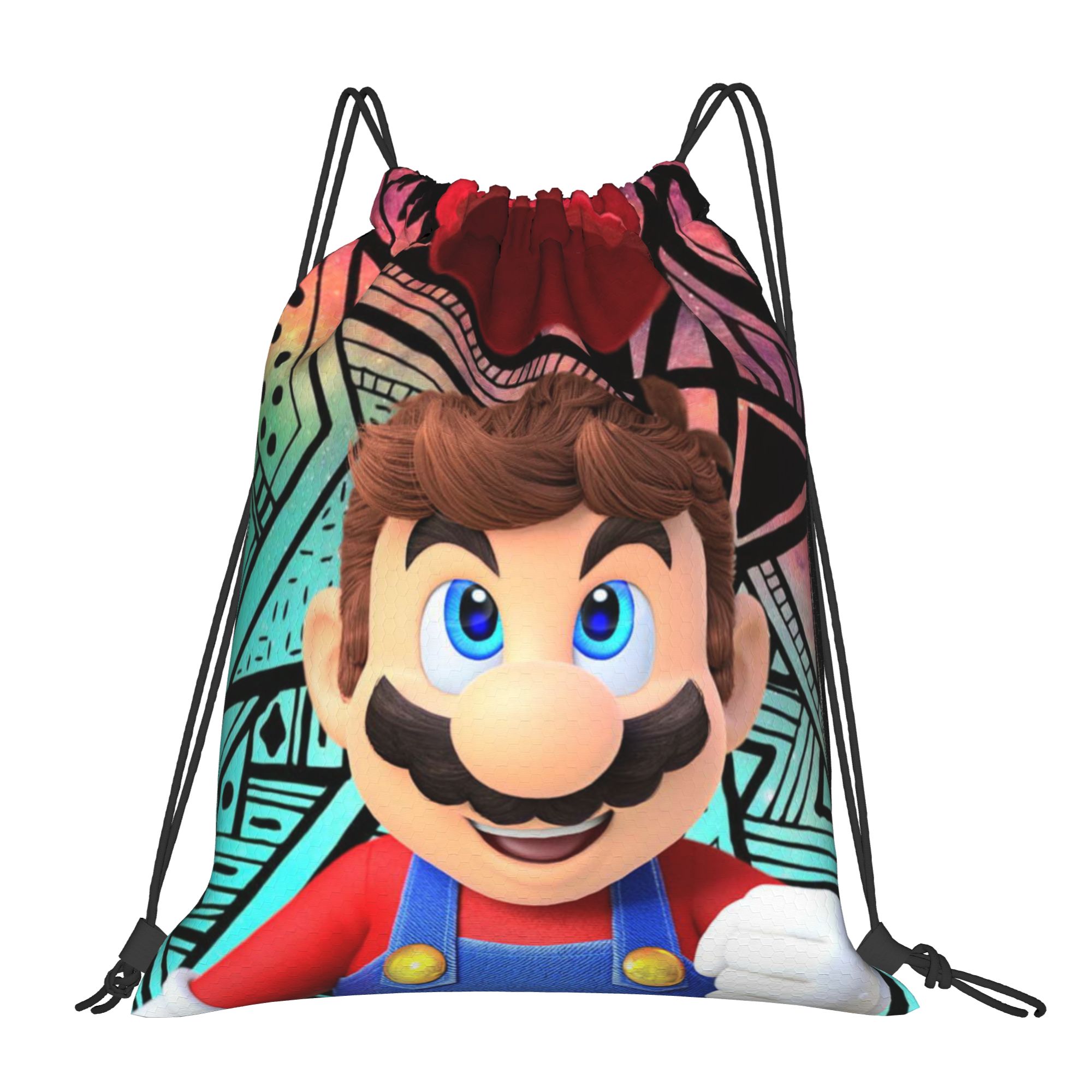 カスタム M-Marioes ビデオゲーム兄弟と友人巾着バッ - Drawstring Gym Bag のレビューと価格