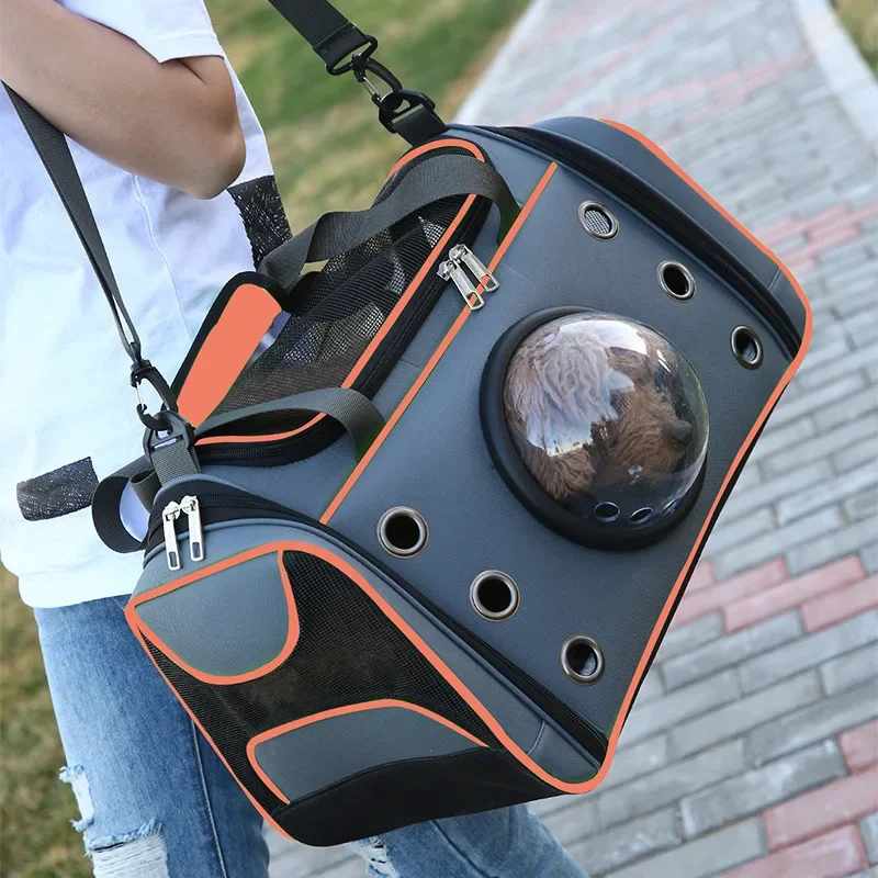 折りたたみ式ペットキャリアバッグ ソリッドカラー 通気性スペ - Foldable Backpack Small のレビューと価格
