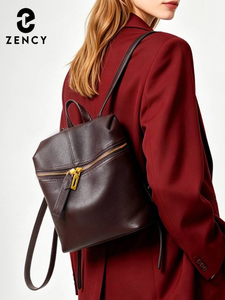 Zency 女性用本革バックパック ナップサック 多ポケット - Leather Backpack Vintage のレビューと価格
