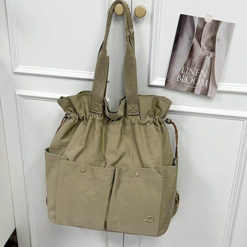 大容量巾着式脇の下ハンドバッグナイロン製耐久性のあるマルチポ - Drawstring Gym Bag のレビューと価格